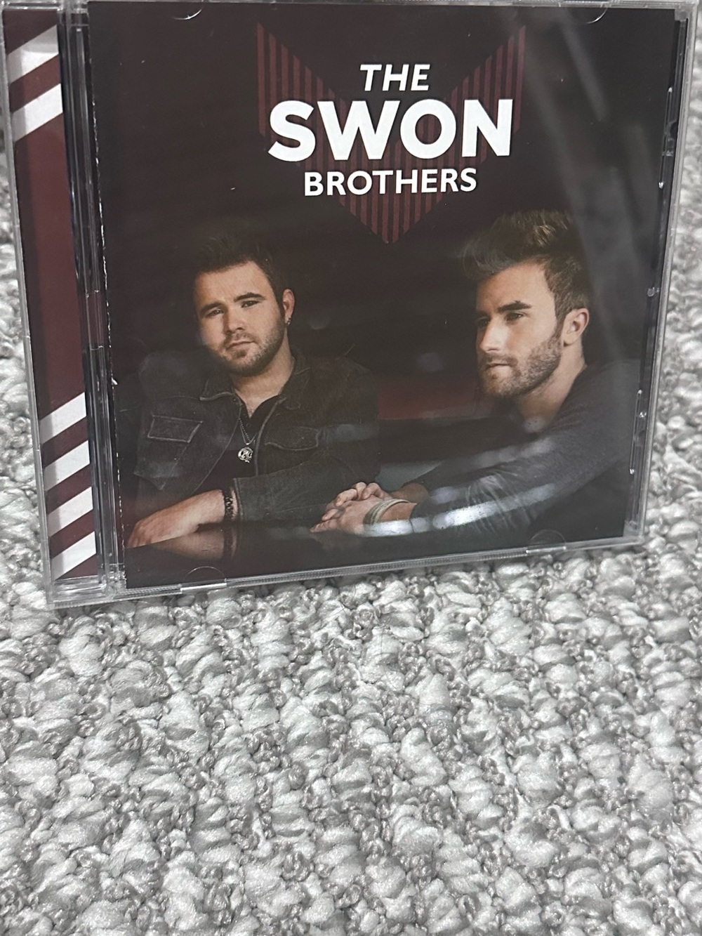 The Swon Brothers Self-Titled CD - Black & Burgundy Cover